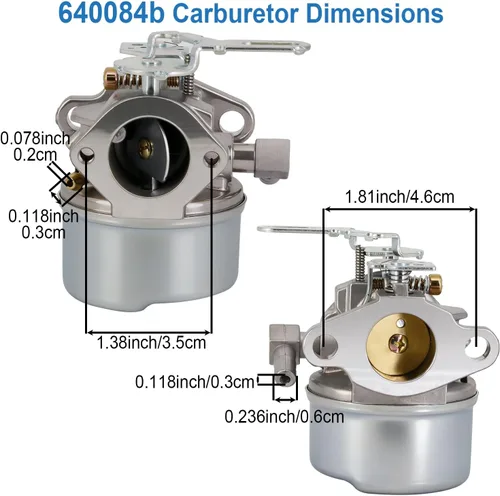Vista 2 de Carburador 640084B para Máquina quitanieves Tecumseh de 5CV MTD 632107A 632107 640084B 640084A Toro 521, HSSK40 HSSK50 HS50 LH195SA – Carburador