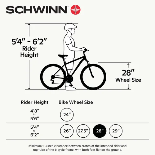 Vista 7 de Schwinn Network 1 Bicicleta híbrida, Bicicleta de 700c para hombres y mujeres, Bicicleta híbrida de 21 velocidades, marco de aluminio, horquilla