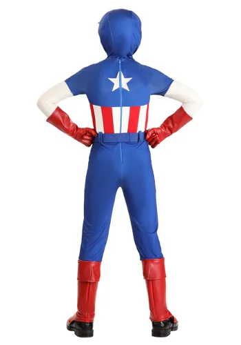 Vista 2 de Disfraz Premium de Capitán América para Niño de Marvel Multicolor