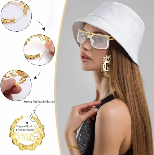 Vista 4 de Kit de disfraz de reina de hip hop de los años 80 y 90, accesorios para mujer, rapero, DJ