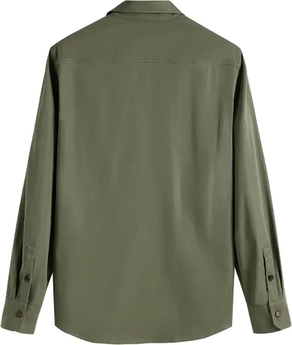 Vista 9 de CALSUZ Men's Safari-Shirt UV Sun Protection Long Sleeve Fishing Hiking Shirts Two Pocket Lightweight Quick Dry for Travel