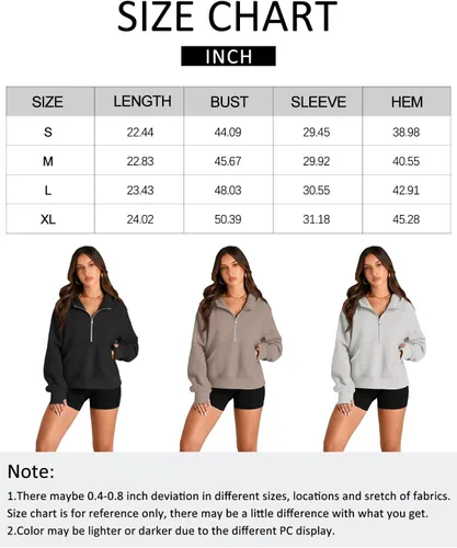Vista 5 de AUTOMET Half Zip Sweatshirts Cropped Hoodies Fleece Womens Quarter Zip Up Pullover Sweaters Fall Outfits 2024 Winter Clothes