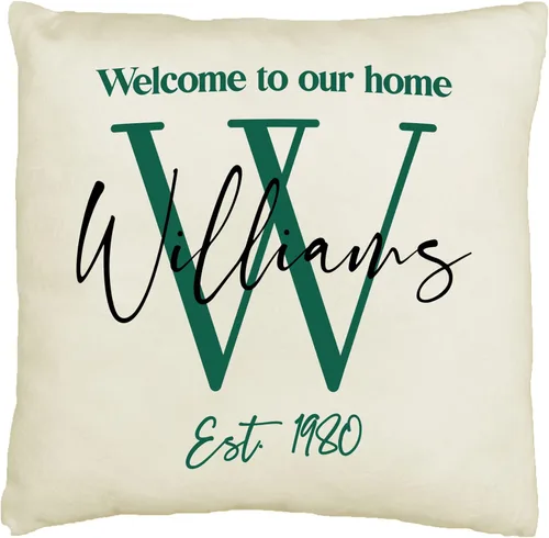 Vista 12 de sockprints Personalized Pillow Case Cover 18x18 - Throw Pillow Covers - Custom Monogram Accent Pillow - Pillow Covers with Names - Love Makes Our