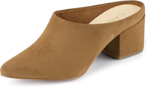 Vista 15 de Allegra K Sandalias de tacón de bloque para mujer Beige