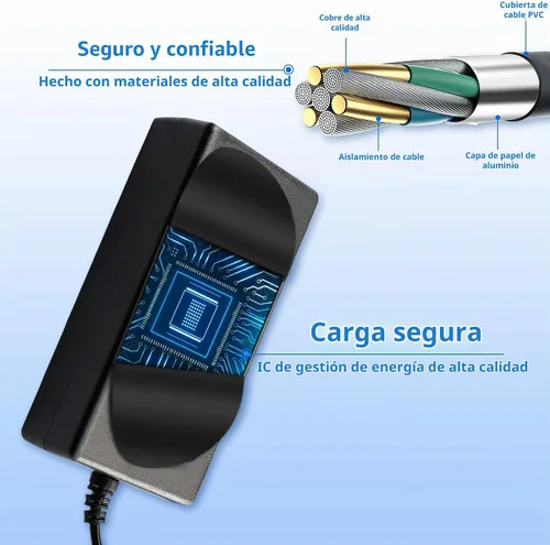 Vista 6 de Adaptador de corriente de cámara de seguridad 12V 5A 100V-240V AC a 12V DC LED Transformadores de potencia Cable divisor de potencia de 8 vías
