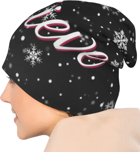Vista 6 de LAIPUTER Gorro de punto de quimioterapia cerrado estándar para días festivos, gorra holgada y holgada para mujeres y hombres