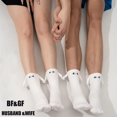 Vista 3 de Calcetines magnéticos en las manos divertidos para hombres para mujeres, amistad, parejas, mejores regalos, novio, novia