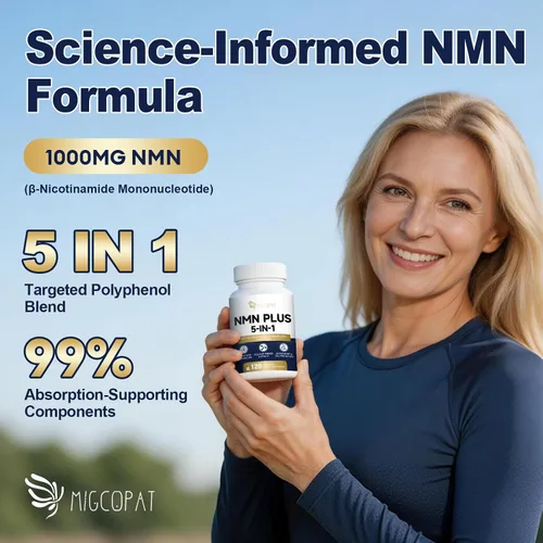 Vista 8 de Migcopat Suplemento NMN 1000mg – Suplemento NAD 5 en 1, 120 cápsulas