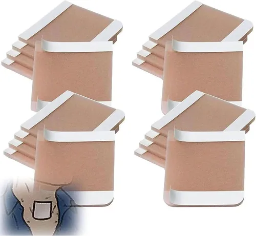 Vista 4 de Protector de estoma de cuello, protector de ostomía para cuello, calcomanías a prueba de polvo, transpirables, cómodas, desechables