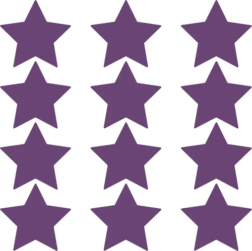 Vista 34 de LiteMark Calcomanías de vinilo mate extraíbles con diseño de estrella Blanco