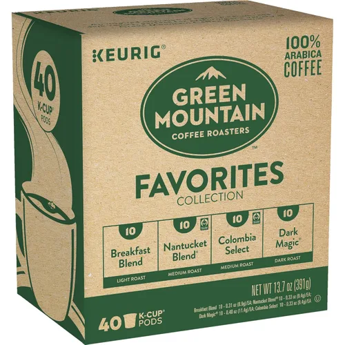 Vista 6 de Colección de favoritos Keurig de tostadores de café Green Mountain paquete variado,Capsulas K-Cup de porción individual Degustación, 40