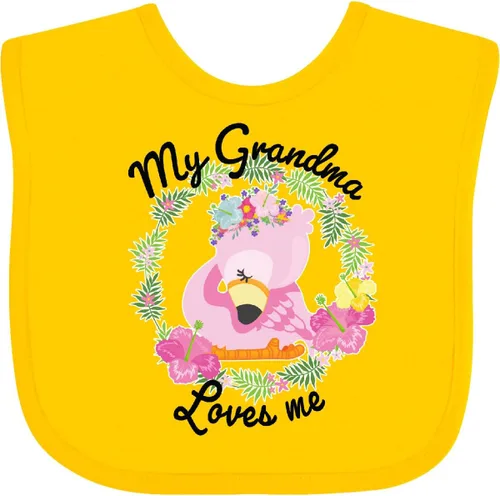 Vista 12 de inktastic Babero para bebé con diseño de flamenco con diseño de flores Plátano y amarillo