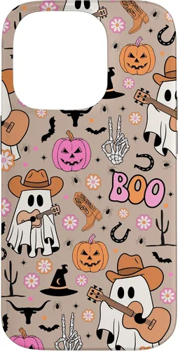 Vista 16 de Funda retro occidental para iPhone 11 Pro Max Fantasma Fantasma Vaquero de Halloween