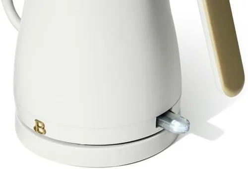 Vista 8 de B'eautiful - Hervidor eléctrico de cuello de cisne de 1 litro, 1200 W, por D'rew Barry'more, (glaseado blanco)