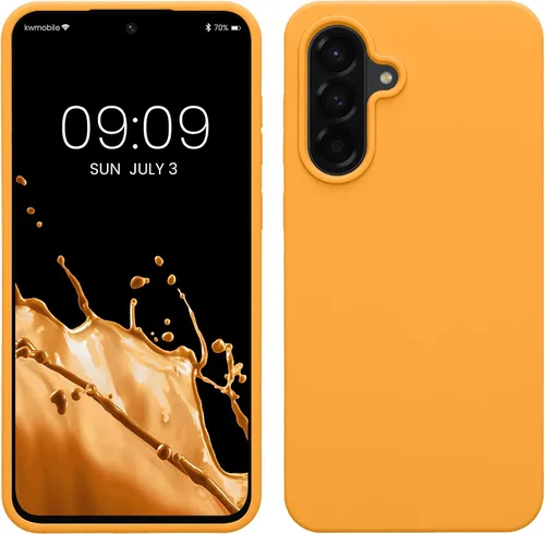 Vista 103 de kwmobile Funda Compatible con Samsung Galaxy A14 5G - Funda de teléfono de TPU y silicona con acabado suave - Verde Lima