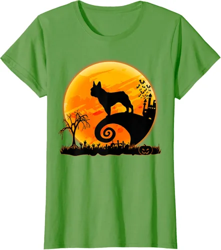 Vista 59 de Camiseta divertida de disfraz de Halloween para perro y luna de Bulldog francés, Negro, S
