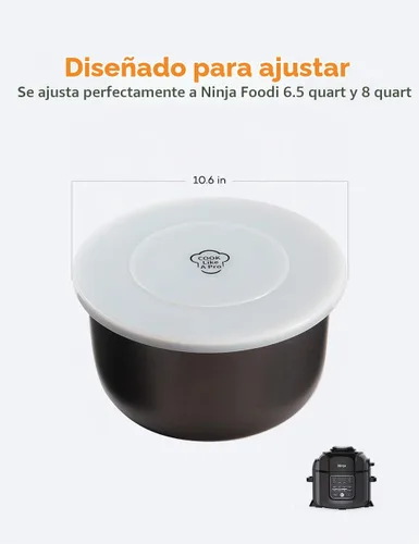 Vista 6 de Goldlion Tapa de almacenamiento de silicona para olla interior Ninja Foodi