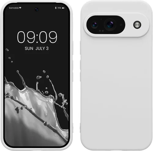 Vista 181 de kwmobile Funda compatible con Google Pixel 9 - Funda protectora delgada de TPU para teléfono - Acabado mate suave - Piedra antigua