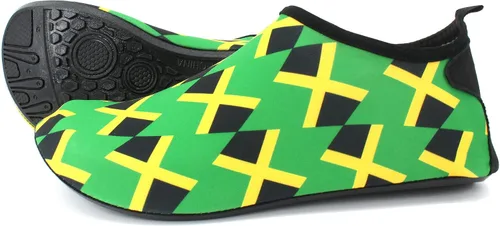 Vista 3 de Zapatos de agua para mujeres y hombres de secado rápido, zapatos de playa para surf al aire libre, yoga, ejercicio, bandera de Jamaica, Caribe