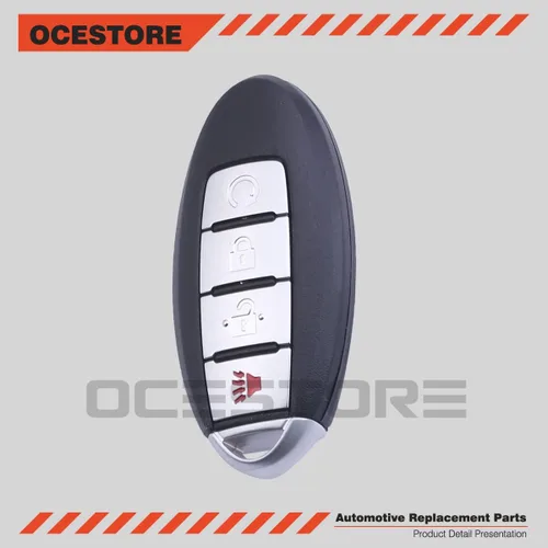 Vista 2 de OCESTORE Llavero de automóvil de 4 botones sin llave de repuesto para Pathfinder Titan Xd 2016-2017 Reemplazo KR5S180144014 285E3-5AA3D