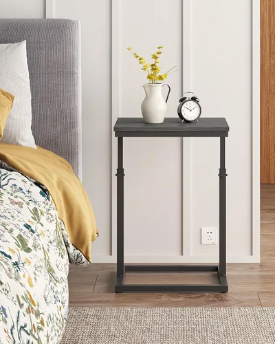Vista 6 de TUTOTAK Mesa auxiliar, mesa auxiliar, mesa de sofá alta, mesa de sofá, sala de estar, dormitorio, negro TB01BK083P