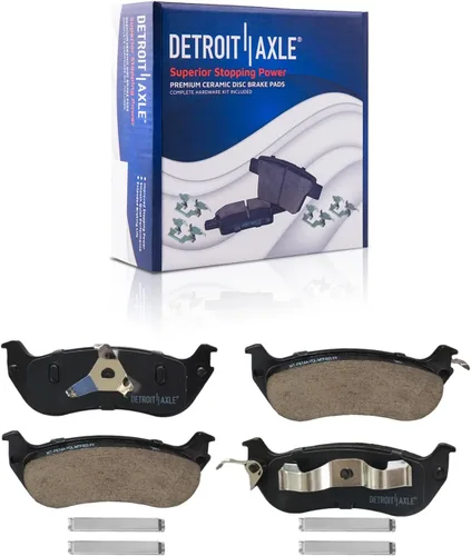 Vista 149 de Detroit Axle - Pastillas de Freno Delantero Izquierdo Reemplazo de Pinza de Disco para Dodge Ram 1500 Dakota Mitsubishi Raider - Juego de 3 piezas