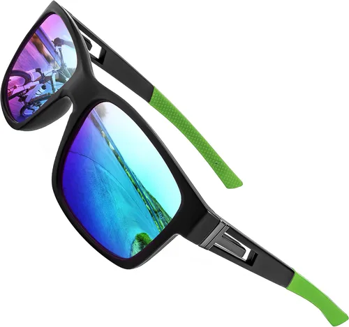 Vista 15 de FEISEDY Gafas de sol polarizadas para hombres y mujeres, para conducir, ciclismo, correr, golf, deportes, gafas ligeras, TR90, marco B2915