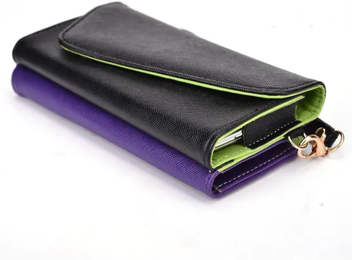 Vista 8 de Kroo Cartera de mano con correa de muñeca y correa cruzada para smartphones o phablets de hasta 57 pulgadas funda de transporte embalaje sin
