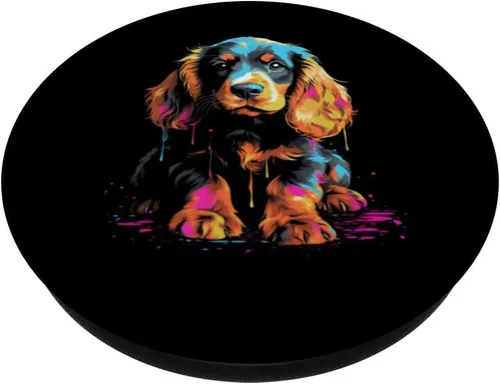 Vista 2 de Cachorro Cocker Spaniel inglés PopSockets Intercambiable PopGrip