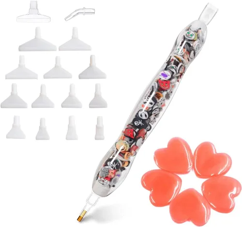 Vista 14 de Praise V Do Pluma de taladro de pintura de diamante de Navidad, kit de plumas de punta de taladro de gemas de diamantes de imitación, herramienta