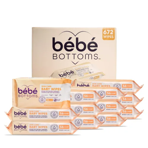 Vista 7 de Bébé Bottoms - Paño facial hipoalergénico y toallitas para bebé, sin fragancia ni parabenos, agradable para la piel sensible, esenciales de viaje