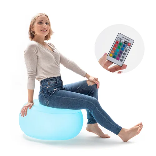 Vista 11 de Asiento Hinchable con LED Multicolor y Mando a Distancia Pulight InnovaGoods