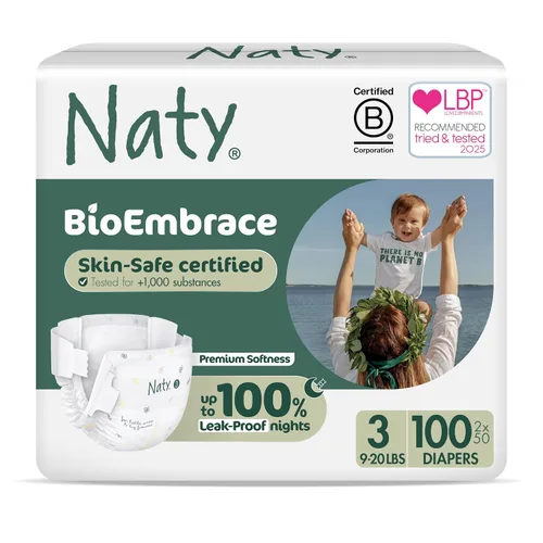 Vista 18 de Naty BioEmbrace - Pañales para bebé recién nacido, certificado seguro para la piel sensible, protección contra fugas de hasta el 100 %, suavidad