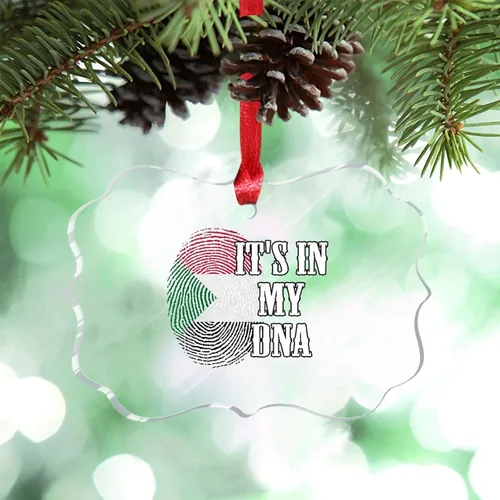Vista 26 de Adorno de Navidad personalizado del Reino Unido 2023 It's in My DNA, adorno de huellas dactilares para decoración de árbol de Navidad, recuerdo