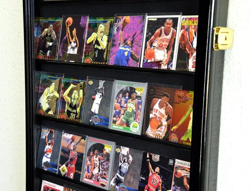 Vista 4 de 36 Sport Cards Collectible Card Display Case Cabinet Holder Wall Rack 98% UV, Lockable