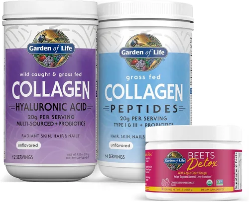 Vista 9 de Garden of Life - Péptidos de colágeno en polvo a base de pasto – Polvo de colágeno insípido para mujeres hombres cabello piel uñas articulaciones