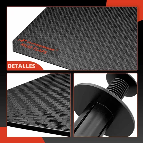 Vista 7 de A-Premium 2 unidades de protectores universales negros contra salpicaduras, aletas de barro, guardabarros, guardabarros, guardabarros, guardabarros