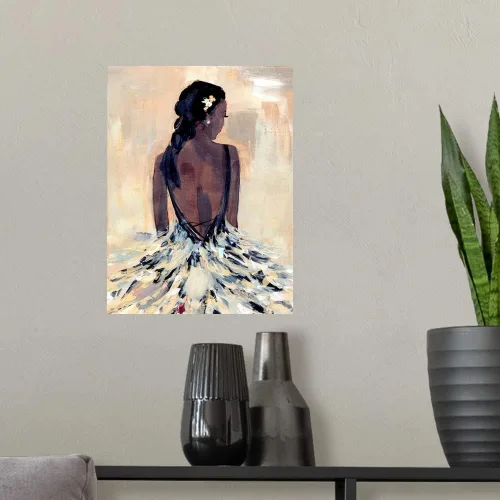 Vista 3 de Vinilo decorativo para pared con texto en inglés «To The Gala I», obra de arte