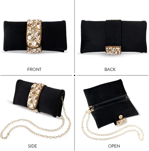 Vista 2 de Aheli Clutch Purses for Women Handmade Evening Bridal Handbags