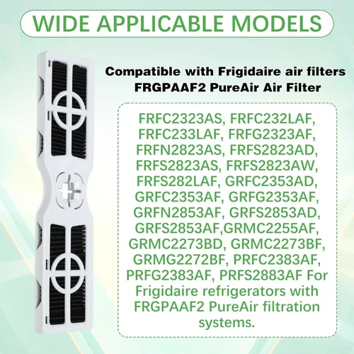 Vista 2 de Kailaren Filtros de aire para refrigerador FRGPAAF2 compatibles con filtro de aire Frigidaire FRGPAAF2 PureAir AF-2, FRFC2323AS, FRFC232LAF
