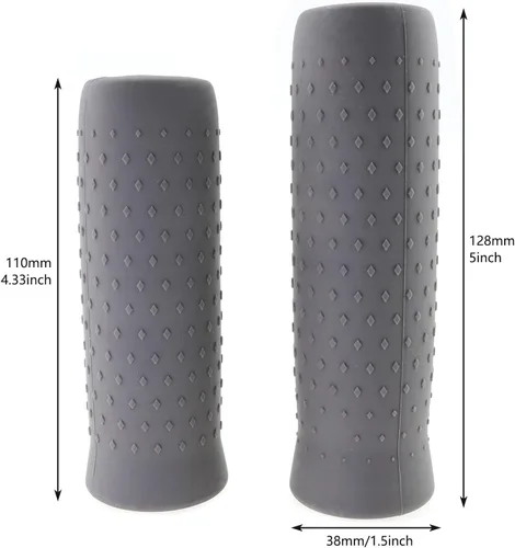 Vista 4 de Agarradera de manillar 1 par de mango de silicona para mango de repuesto accesorios para scooter eléctrico Ninebot MAX G30, gris