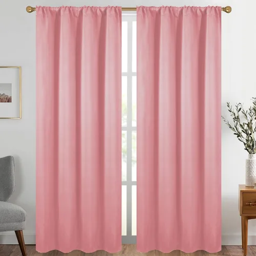 Vista 43 de Diraysid Cortinas opacas beige para dormitorio y sala de estar, cortinas con aislamiento térmico para oscurecer la habitación, 42 x 63 pulgadas, 2