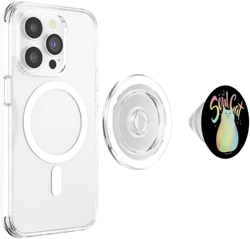 Vista 4 de Disney Pixar Soul The Movie Soul Cat Retrato PopSockets MagSafe PopGrip para iPhone