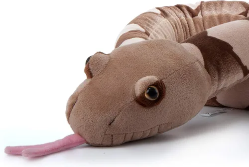 Vista 6 de The Petting Zoo Peluche de serpiente Copperhead, regalos para niños, juguete de peluche de serpiente de 54 pulgadas