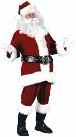 Vista 2 de Santa Claus - Disfraz de Navidad de lujo de terciopelo - Talla XXL 58-60