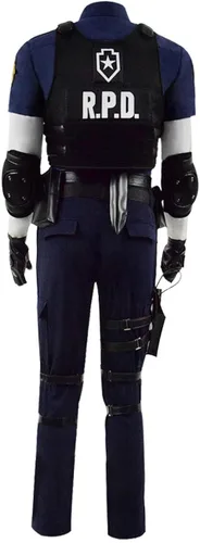 Vista 3 de 2019 Hot TV Juego Re Evil 2 León Traje Hombres Halloween Policía Disfraz