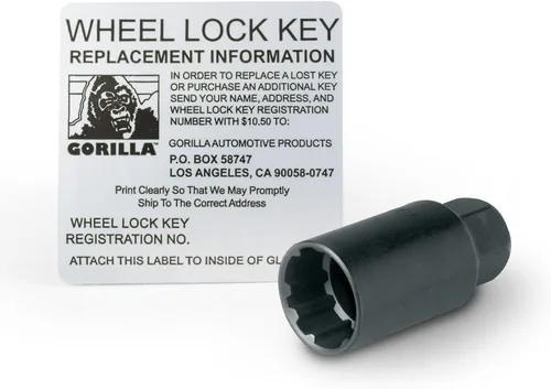 Vista 4 de Gorilla Automotive 78631N Candados de rueda Acorn de extremo abierto (tamaño de rosca de 12 mm x 1.50) - Paquete de 4