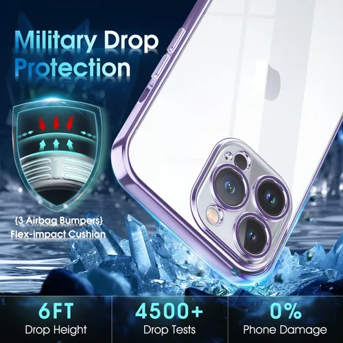 Vista 364 de Supdeal Funda cristalina transparente para iPhone 11, [No se amarillea] [Protección de la cámara] [Probado contra caídas de grado militar] Funda