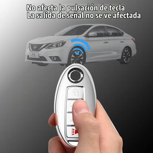 Vista 6 de Kirsnda - Funda para llavero de Nissan con cadena, funda protectora de TPU suave para llaves de auto, compatible con Altima Rogue Maxima Pathfinder