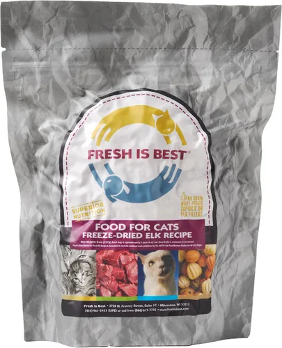 Vista 12 de Fresh Is Best Alimento liofilizado de carne de res para gatos, alimento crudo para gatos y felinos adultos, carne de res liofilizada con alto